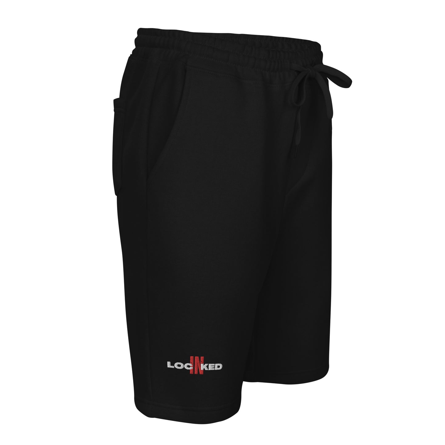 "Locked In" Embroidered Men's fleece shorts