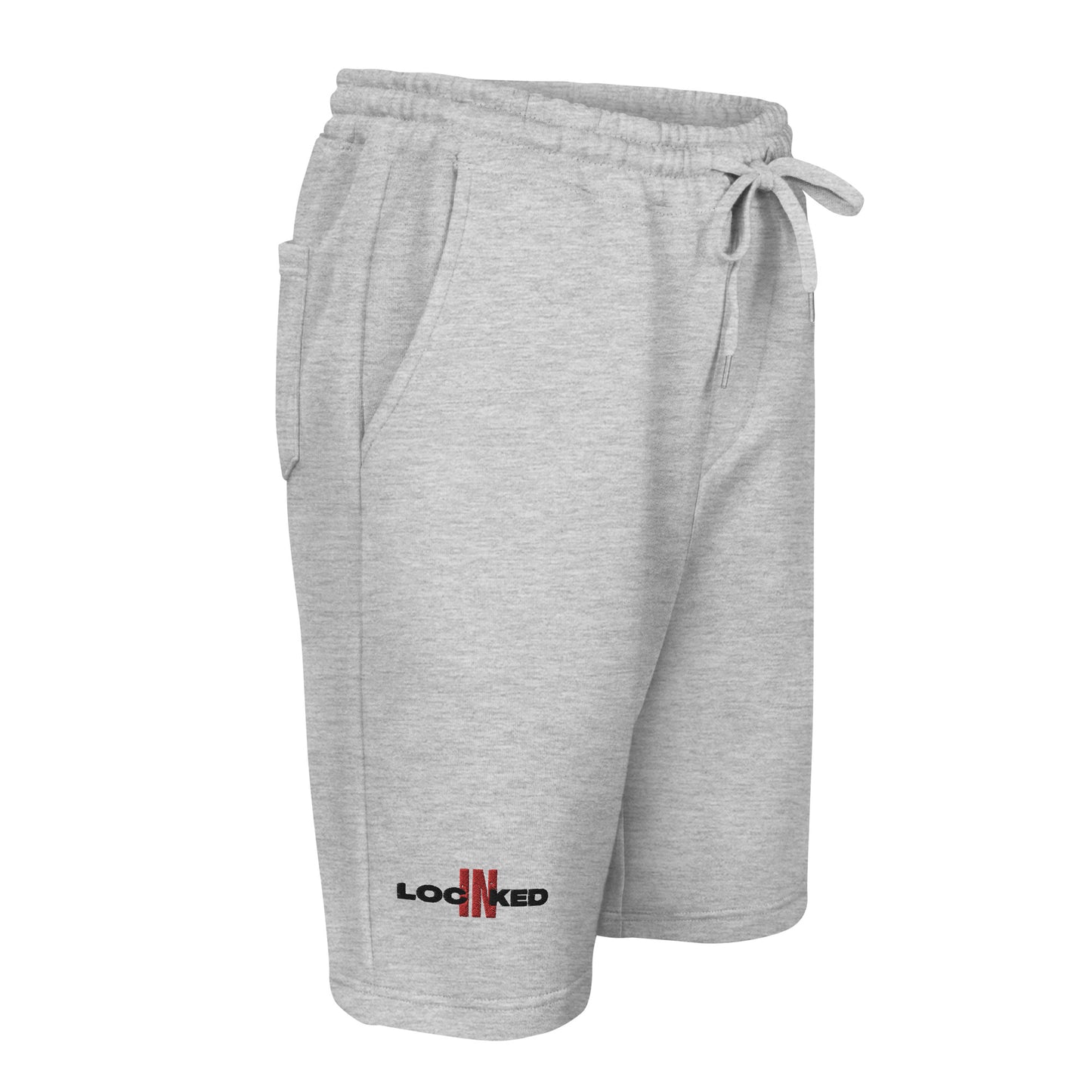 "Locked In" Embroidered Men's fleece shorts