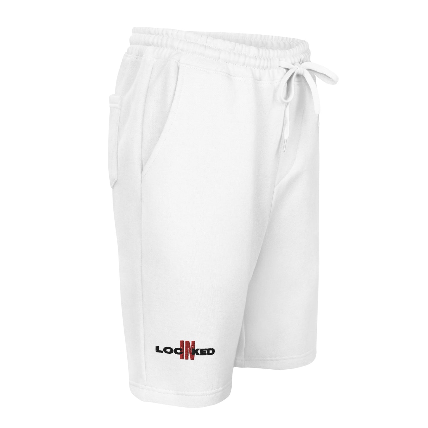 "Locked In" Embroidered Men's fleece shorts